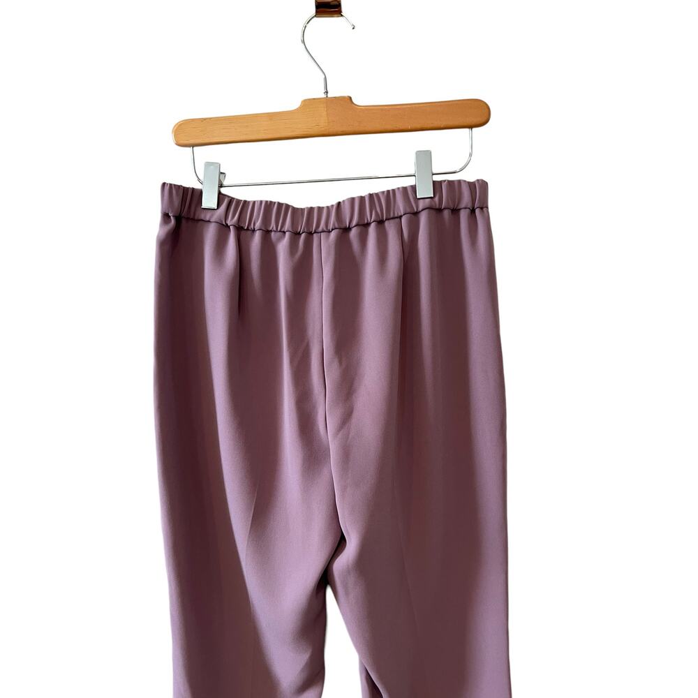 Theory Basic Pull On Classic Crepe Pants Lilac 4 - image 6